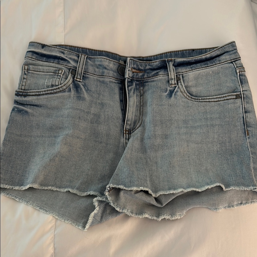 Kut from the Kloth Blue Distressed Jean Shorts